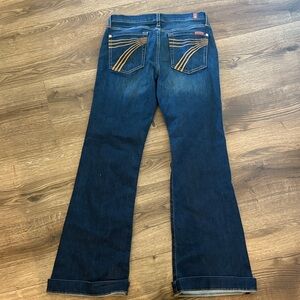 7 For All Mankind Dark Blue Flare Jeans
